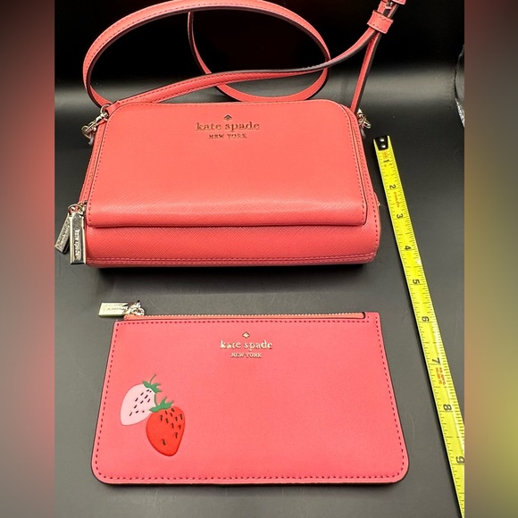 Kate Spade Crossbody Camera Bag & Strawberry Slim Cardholder Wallet with… - Picture 7 of 12